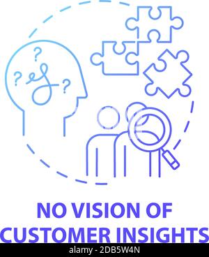 No customer insights vision concept icon Stock Vector