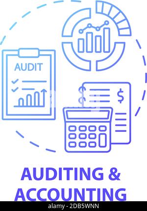 Data auditing blue gradient concept icon Stock Vector Image & Art - Alamy