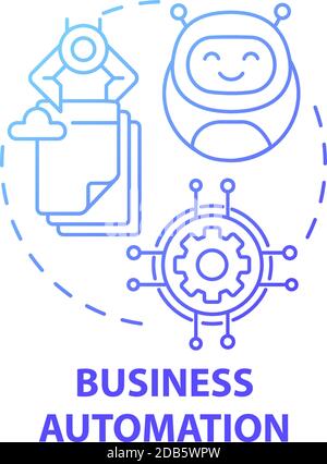 Business automation concept icon Stock Vector