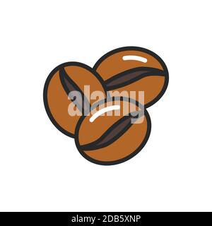 Coffee color line icon. Isolated vector element. Outline pictogram for web page, mobile app, promo. Stock Vector