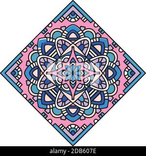 Islamic mandala icon, hand drawn and outline style Stock Vector