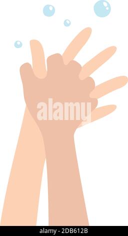 Fast hands wash icon, cartoon and flat style Stock Vector