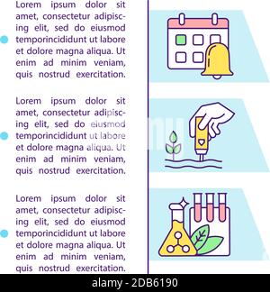 Accurate fertilizer application concept icon with text Stock Vector