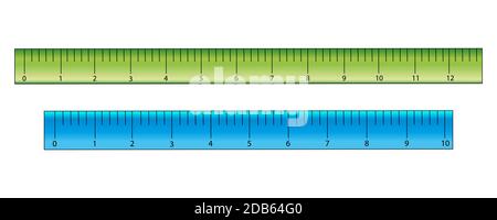 Set Of Ruler Inches And Cm Scale Template For Measure Tool Stock Vector Image Art Alamy