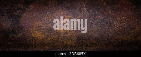 Rough rusty metal texture. Dark background image Stock Photo