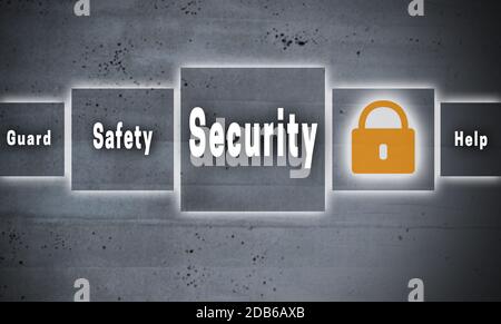 Security touchscreen concept background. Stock Photo