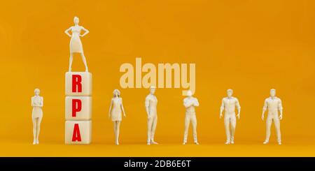 RPA Robotic Process Automation Presentation Background in Orange and ...