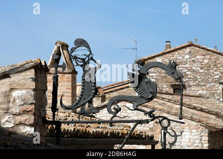 Hand made of iron Dragon Stock Photo