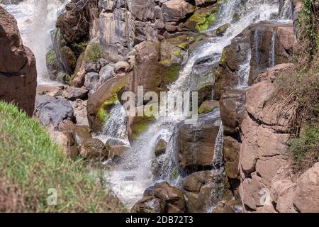 beautiful waterfall in Awash National Park. Waterfalls in Awash wildlife reserve in south of Ethiopia. Wilderness scene, Africa Stock Photo