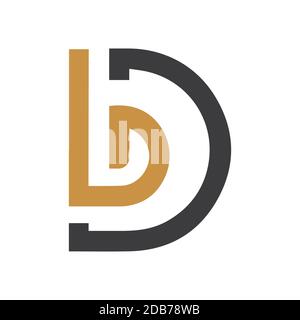 Initial letter bd logo or db logo vector design template Stock Vector