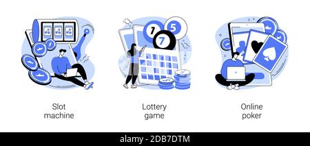 Gambling abstract concept vector illustrations. Stock Vector