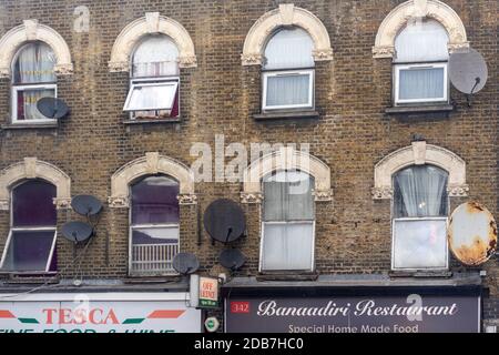 Derelict properties on Uxbridge Road London Stock Photo