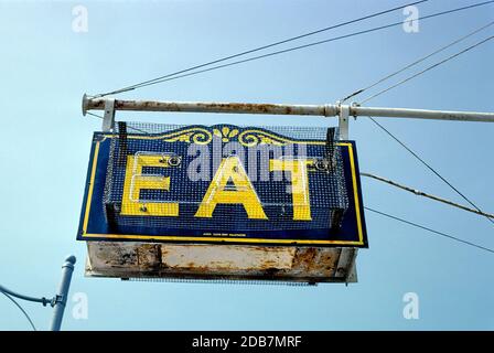 Eat Sign, Toledo, Ohio, USA, John Margolies Roadside America Photograph Archive, 1988 Stock Photo