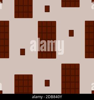 Chocolate Vector seamless pattern in flat design Stock Vector