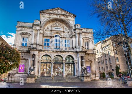 AVIGNON - MARCH, 2018: Opera Grand Avignon Theatre at Place de l'Horloge in Avignon France Stock Photo