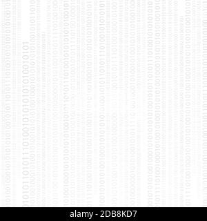 Vector modern creative trends white binary number texture. Cybersecurity background. Stock Vector