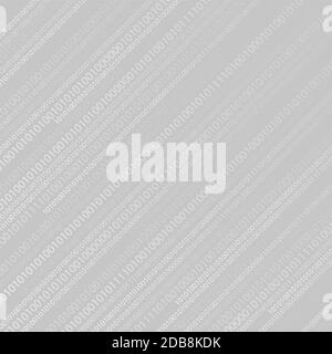 Vector modern creative trends white binary number texture. Cybersecurity background. Stock Vector