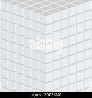 Vector modern creative trends white cube texture background. Stock Vector