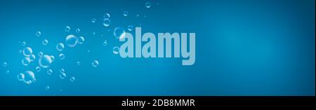 Different size air bubbles on a light background - Illustration Stock Vector