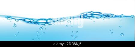 Different size air bubbles on a light background - Illustration Stock Vector