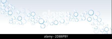 Different size air bubbles on a light background - Illustration Stock Vector