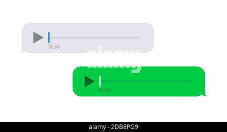 Vector modern sms or voice message icons. Bubble speech set. Stock Vector