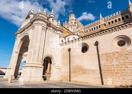 Cathedral In The Historic City Of Tarazona, Aragon region, Spain . Stock Photo