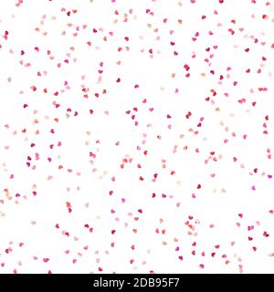 Valentines, Womens, Mothers day seamless red and pink paper hearts confetti with shadow template. EPS 10 vector file included Stock Photo