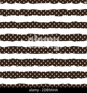 Gold polka dot on trendy background of white and black stripes seamless pattern. Golden foil confetti. Elegant pattern for Christmas background, texti Stock Photo