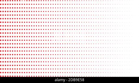 Many red dots on a white background panorama Stock Vector
