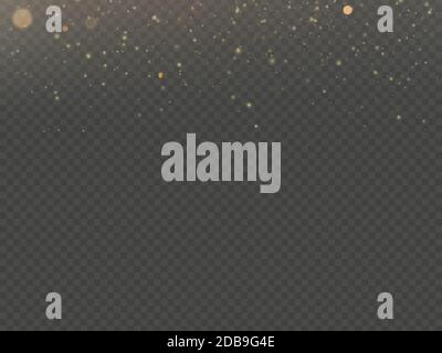 Overlay effect glitter gold light shine effect on black background. EPS ...