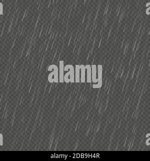 Rain isolated realistic anglewise effect. Transparent nature rainfall ...