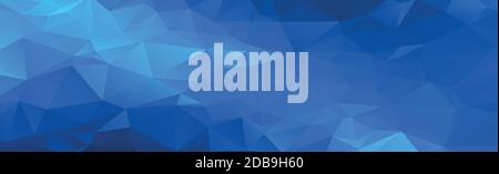 Abstract panoramic background with blue triangles - Vector illustration Stock Vector