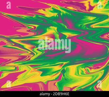 Crew original abstract art in purple, green and yellow tones Stock Photo