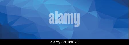 Abstract panoramic background with blue triangles - Vector illustration Stock Vector