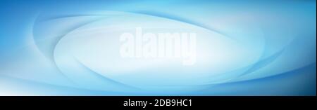 White curved line with blue shades on a white background - illustration Stock Vector