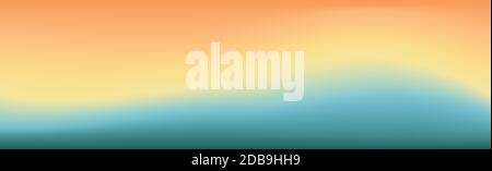 Blurred large panoramic summer background multicolored gradient - illustration Stock Photo