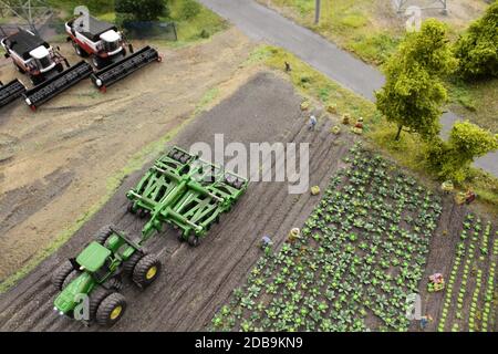 Toy city in a small size, very beautiful and realistic Stock Photo