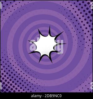 Panoramic blue comic zoom with lines - illustration Stock Vector