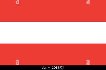 Austria national flag in exact proportions - Vector illustration Stock Vector