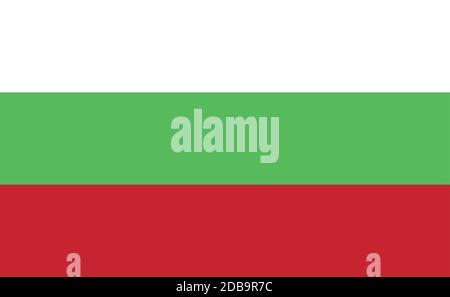 Bulgaria national flag in exact proportions - Vector illustration Stock Vector