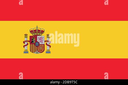 Spain national flag in exact proportions - Vector illustration Stock Vector