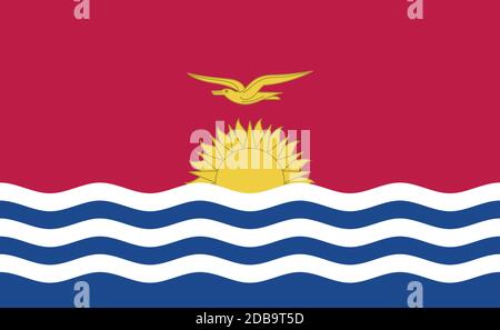 Kiribati national flag in exact proportions - Vector illustration Stock Vector