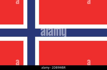 Norway national flag in exact proportions - Vector illustration Stock Vector