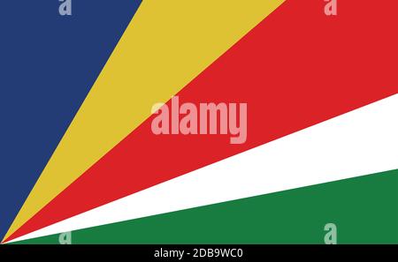 Seychelles national flag in exact proportions - Vector illustration Stock Vector