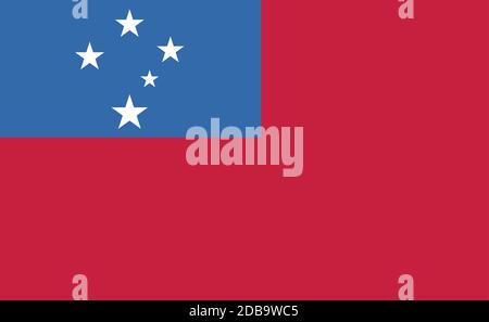 Samoa national flag in exact proportions - Vector illustration Stock Vector
