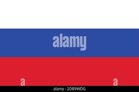 Russia national flag in exact proportions - Vector illustration Stock Vector