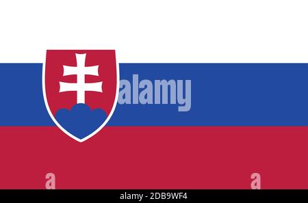 Slovakia national flag in exact proportions - Vector illustration Stock Vector