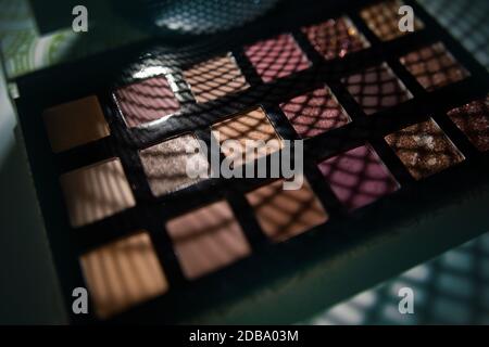 Professional makeup brushes and tools composition Stock Photo