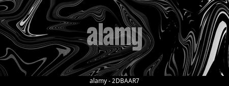 Abstract liquify wave, Marble  Black and White,  Luxury marble pattern texture background. Stock Photo
